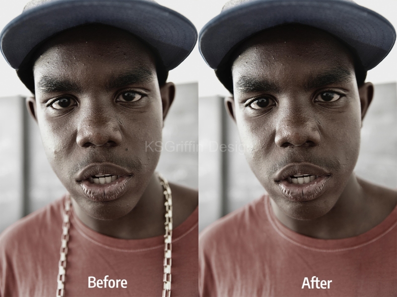 Removing jewelry/facial retouching