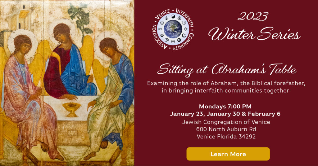 Venice Interfaith Community Association's 2023 Winter Series Facebook Post